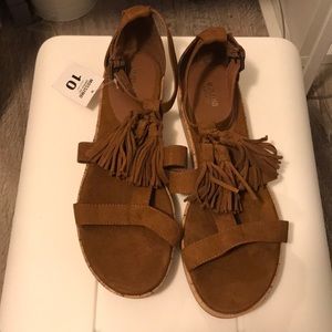 Brown/Cognac Tassel Sandals